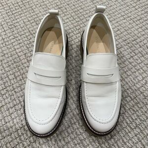 Everlane Women's White Leather Lug Loafers